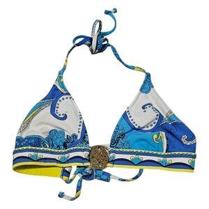 Trina Turk Colorful Triangle String Bikini Top